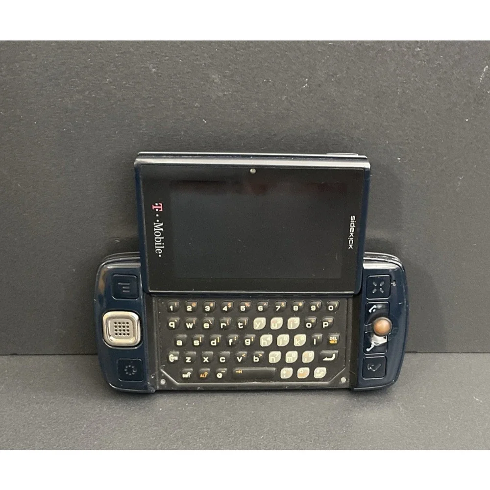 VTG T-Mobile Sharp Sidekick 2008 PV210 Black Retro Swivel Phone FOR PARTS/REPAIR